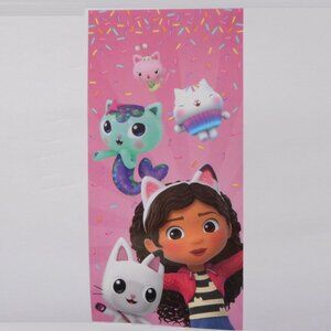 Gabby's Dollhouse Kids Beach Towel measures 27 x 54 inches